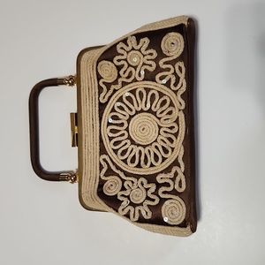 Kate Landry Purse/Bag, cross body, hand bag, cord design with sequins.